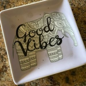 Good Vibes Purple Elephant Dish